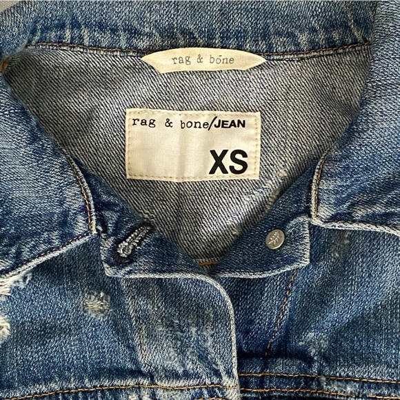 EUC Rag & Bone Distressed Jean Vest, Size XS - Picture 2 of 13